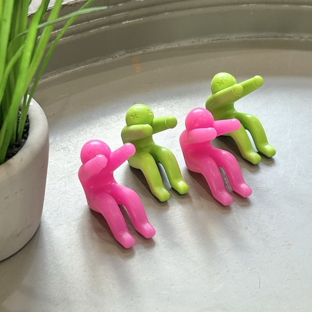 Spill Stopper 4 Pack Creative Silicone Cooking Tool Lid Spill Stopper Pink/Green